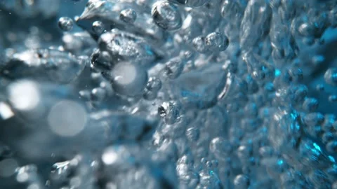 Super slow motion of bubbling water in detail. Video stock 166281342