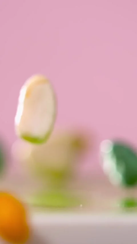  Super Slow Motion Candy Bounce Colorful Splash Stock Footage 333426997