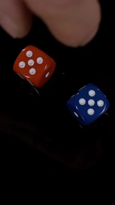 Super Slow Motion, Captivating Display Of Dice Rolling With Shimmering Reflectio Stock Footage 327562048