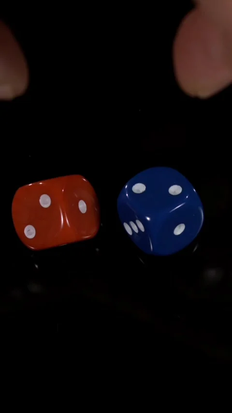 Super Slow Motion, Captivating Display Of Dice Rolling With Shimmering Reflectio Stock Footage 327562163