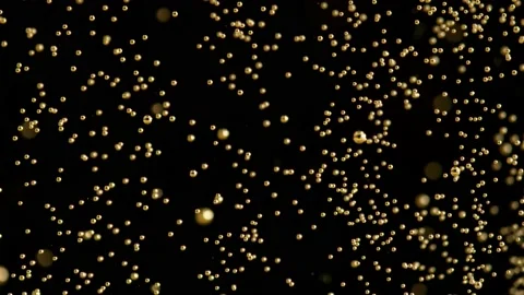 Super slow motion of champagne bubbles texture on black background. Stock Footage 160731349