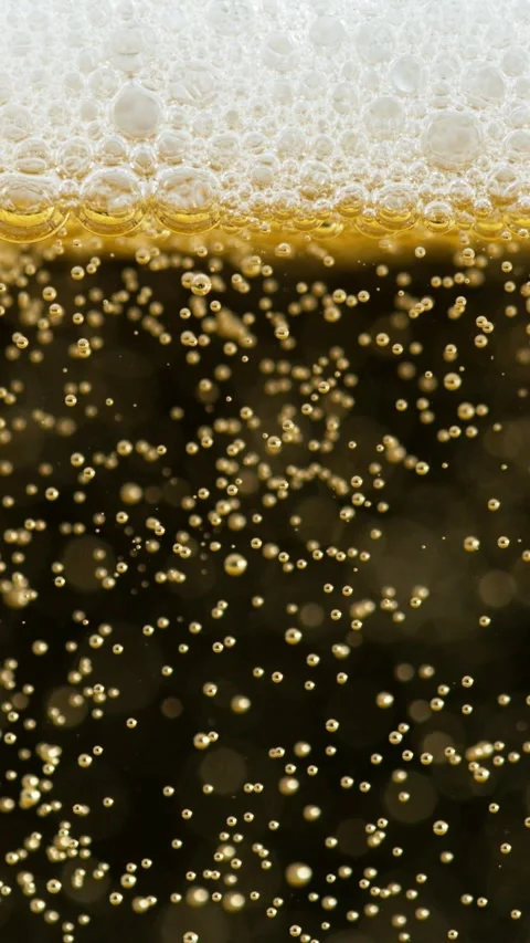 Super Slow Motion of Champagne Bubbles Texture. Stock Footage 290314293
