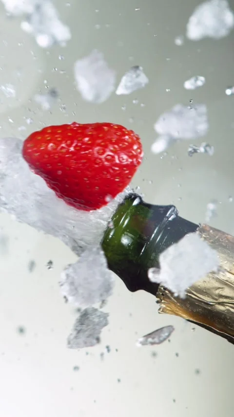 Super Slow Motion of Champagne Explosion. Stock Footage 290319758