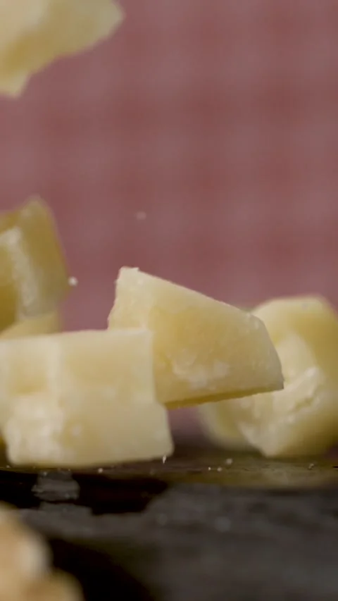 Super Slow Motion Closeup Of Grapes And Cheese With Textured Details And Lively Stock Footage 334079913