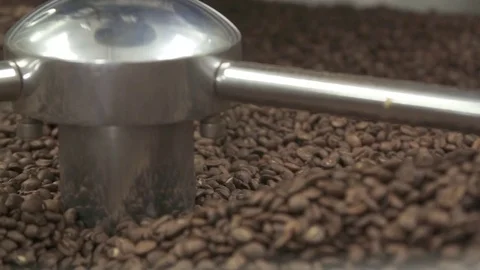 Super Slow Motion - Coffee Beans Turning Stock-Footage 81362917