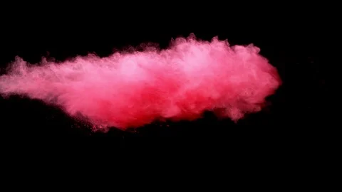Super slow motion of colored powder explosion isolated on black background. Stock Footage 105790584