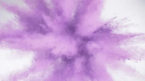 Super slow motion of colored powder explosion isolated on white background. Stock Footage 167614832