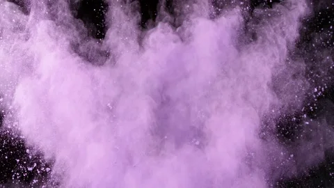Super slow motion of colored powder explosion isolated on black background. Stock Footage 167826020