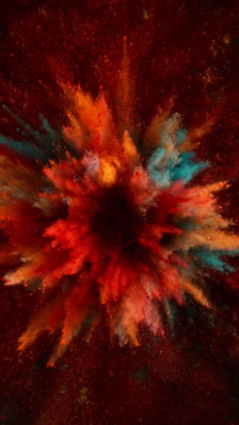 Super Slow Motion of Colored Powder Explosion. Stock-Footage 290078269
