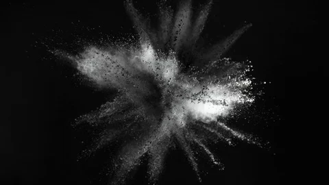 Super slow motion of coloured powder explosion isolated on white background. Stock Footage 100822251
