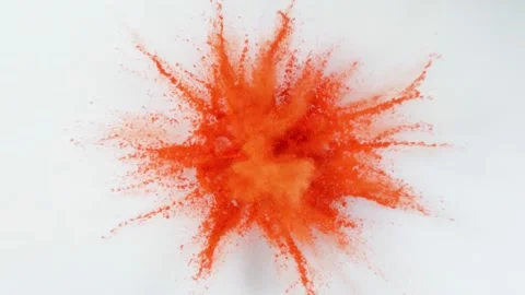 Super slow motion of coloured powder explosion isolated on white background. Stock Footage 151214031