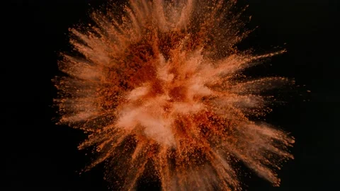Super slow motion of coloured powder explosion isolated on black background. Stock-Footage 167825985