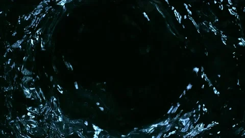 Super slow motion of dark water waves in detail. Video stock 157270663