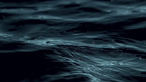 Super slow motion of dark water waves in detail. Stock Footage 232378993