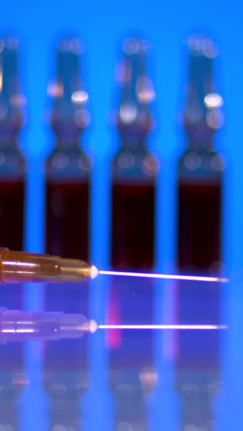 Super Slow Motion Detailed Closeup Capturing Needle Gliding Over Reflective Stock Footage 333427007