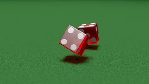 Super Slow Motion Dice Colliding in Craps Game Gambling Stock Footage 100770282