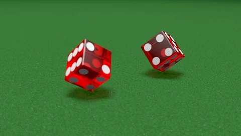 Super Slow Motion Dice Colliding in Craps Game Gambling Stock Footage 101026627