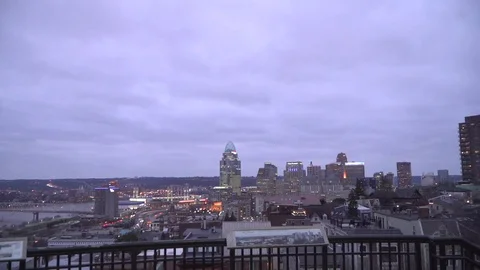 Super Slow Motion Downtown Cincinnati, Ohio Stock Footage 122598331