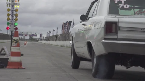 Super slow motion drag launch 500fps Stock Footage 27972539