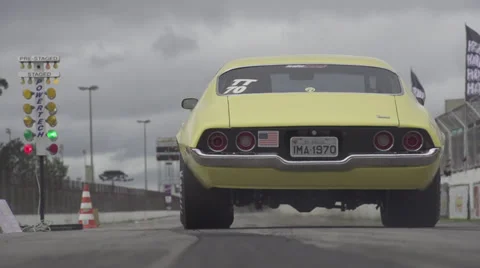 Super Slow Motion Drag Launch 500fps Stock Footage 27983790