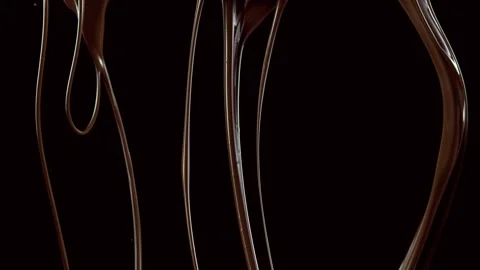 Super slow motion of dripping hot chocolate. Stock Footage 200830336