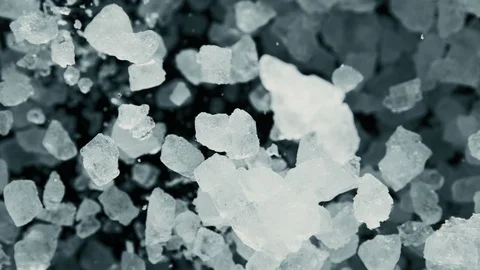Super Slow Motion of exploding crushed ice Stock Footage 121283262