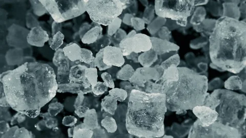 Super Slow Motion of exploding crushed ice towards camera Stock Footage 122185242