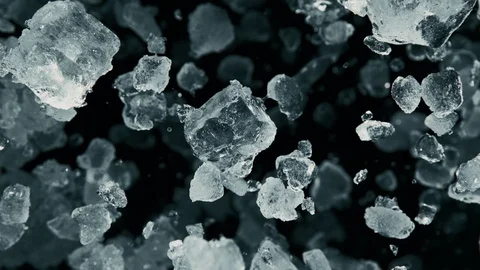Super Slow Motion of exploding crushed ice Stock Footage 126407048