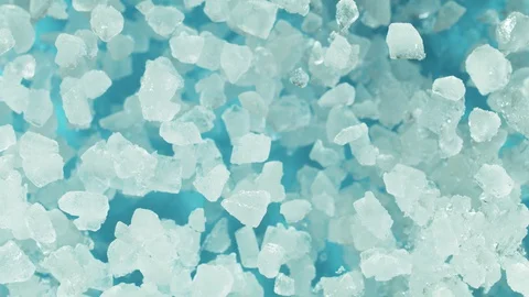 Super slow motion of exploding crushed ice, top view shot Stock Footage 129600476