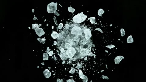 Super Slow Motion of exploding crushed ice Stock Footage 134377413