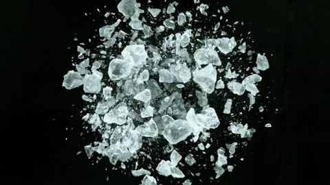 Super Slow Motion of exploding crushed ice Stock Footage 137679050