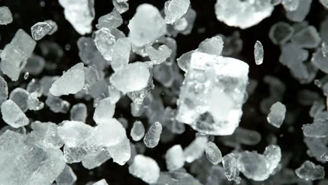 Super Slow Motion of exploding crushed ice Stock Footage 142612655