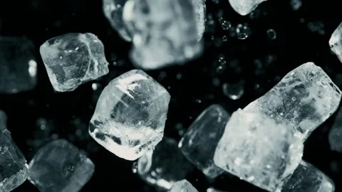Super Slow Motion of exploding crushed ice Stock Footage 146386766
