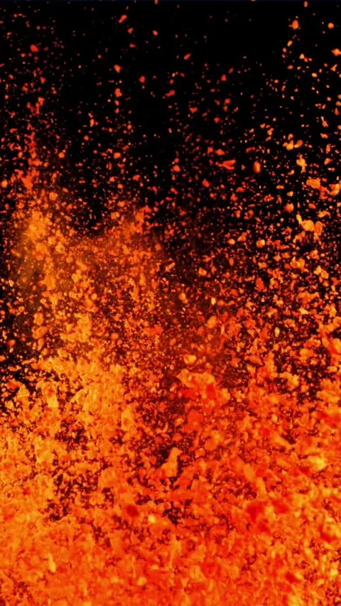 Super slow motion Explosion of color powder on black background. Filmed on a 動画素材 335360427