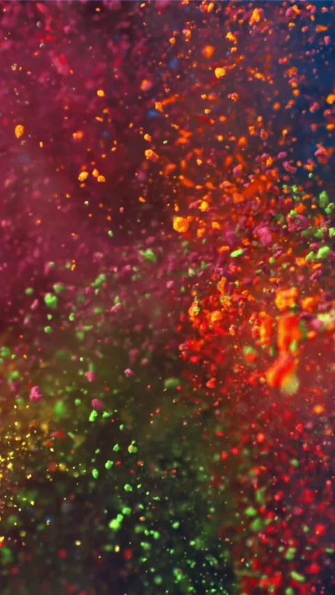 Super slow motion explosion of color powder. Filmed on a high-speed camera at 動画素材 335361575