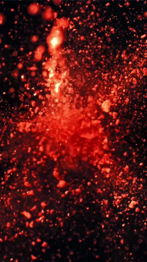 Super slow motion Explosion of color powder on black background. Filmed on a 動画素材 335361813