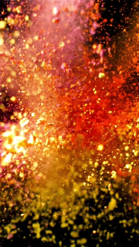 Super slow motion Explosion of color powder on black background. Filmed on a 動画素材 335361865