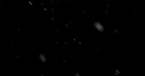 Super slow motion falling snow or dust particles isolated on a black background. Stock Footage 335086761