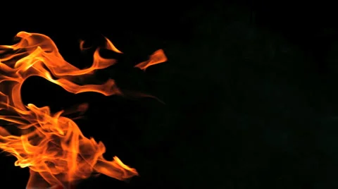 Super Slow Motion Fire and Flames Shot by High Speed Camera Stock Footage 1184375