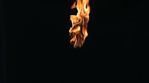 Super Slow Motion Fire and Flames Shot by High Speed Camera Stock Footage 1199374