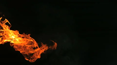 Super Slow Motion Fire and Flames Shot by High Speed Camera Stock Footage 1199974