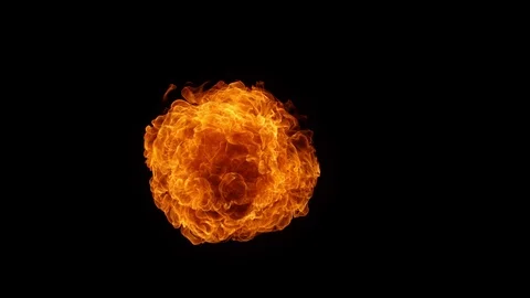 Super slow motion of fire blast isolated on black background. Stock Footage 108656120