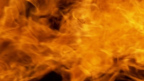 Super slow motion of fire blast isolated on black background. Stock Footage 112230232
