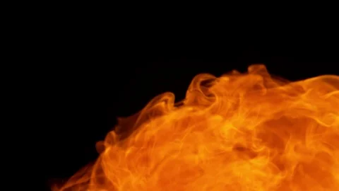 Super slow motion of fire blast isolated on black background. Stock Footage 112230472