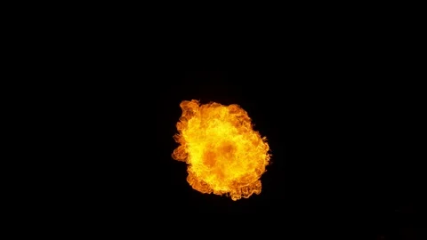 Super slow motion of fire blast isolated on black background. Stock Footage 112230795