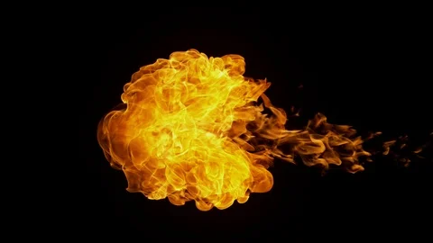 Super Slow Motion Of Fire Blast Isolated... | Stock Video | Pond5