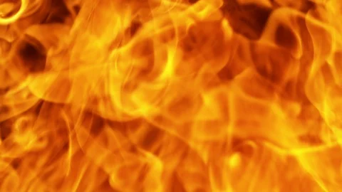 Super slow motion of fire blast isolated on black background. Stock Footage 115633911