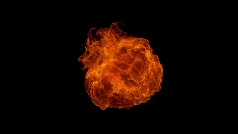 Super slow motion of fire blast isolated on black background. Stock Footage 121125083