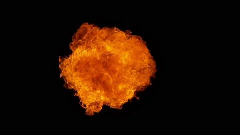 Super slow motion of fire blast isolated on black background. Stock Footage 133835544