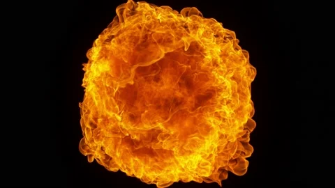 Super slow motion of fire blast isolated on black background. Stock Footage 133837516